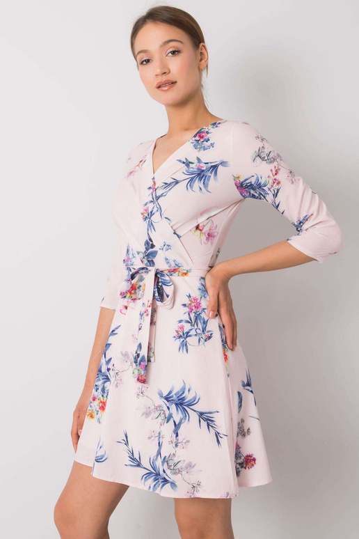 Kahvaturoosa Elise mustritega kleit