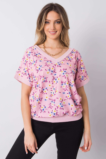 Leni roosa lilleline pluus 2