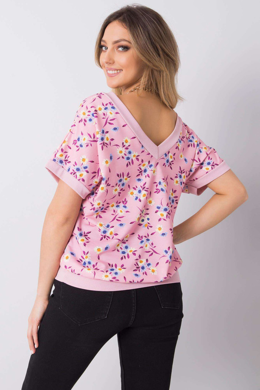 Leni roosa lilleline pluus