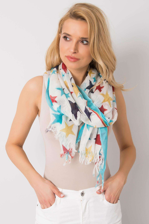 Sinine tähetrükiga sall