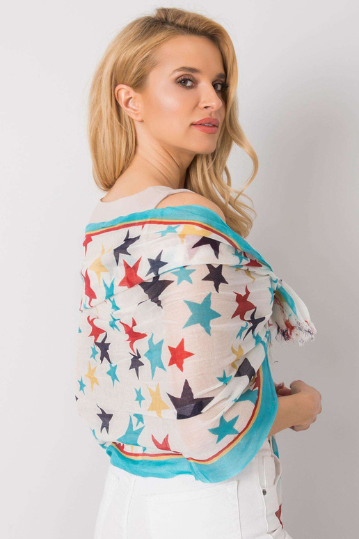 Sinine tähetrükiga sall