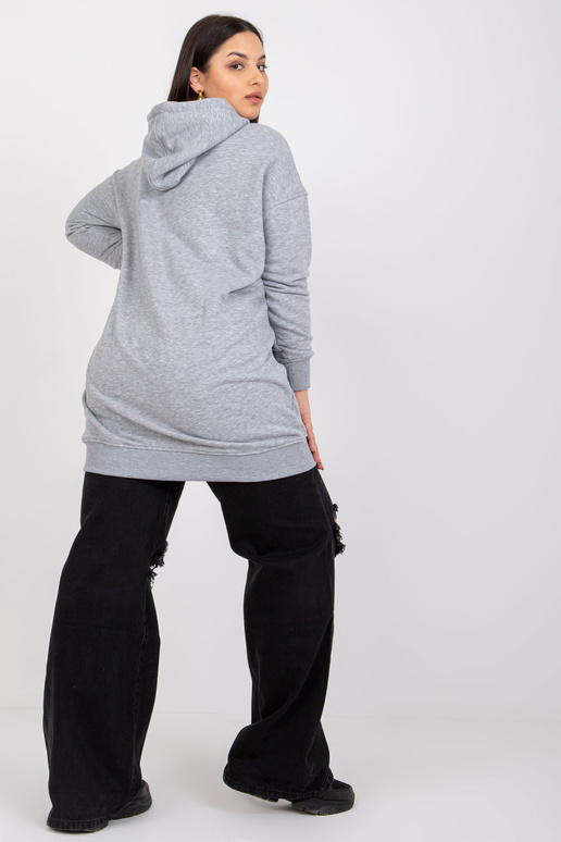 Hall melanž pluss suuruses kapuuts Luna