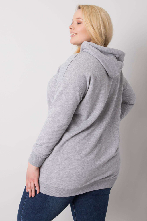 Hall melanž pluss suuruses kapuuts Luna