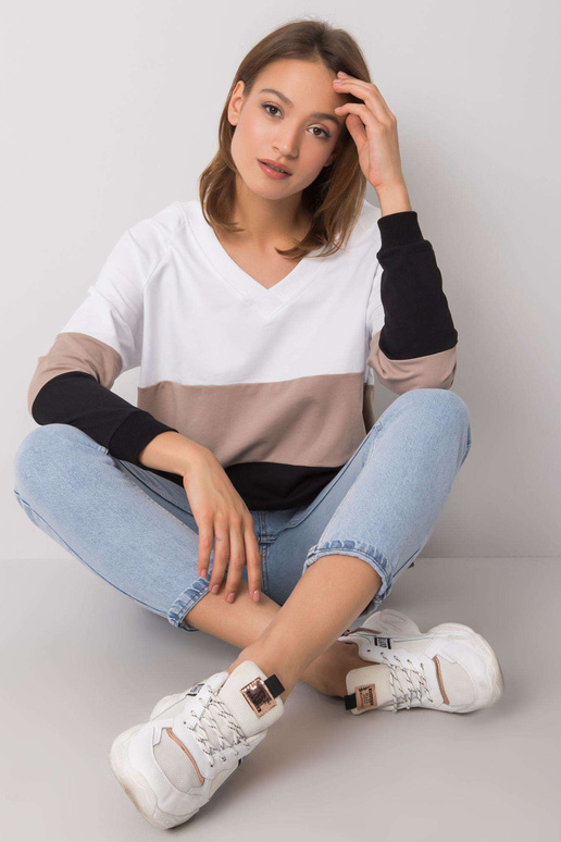 Lotta RUE PARIS must ja beež dressipluus