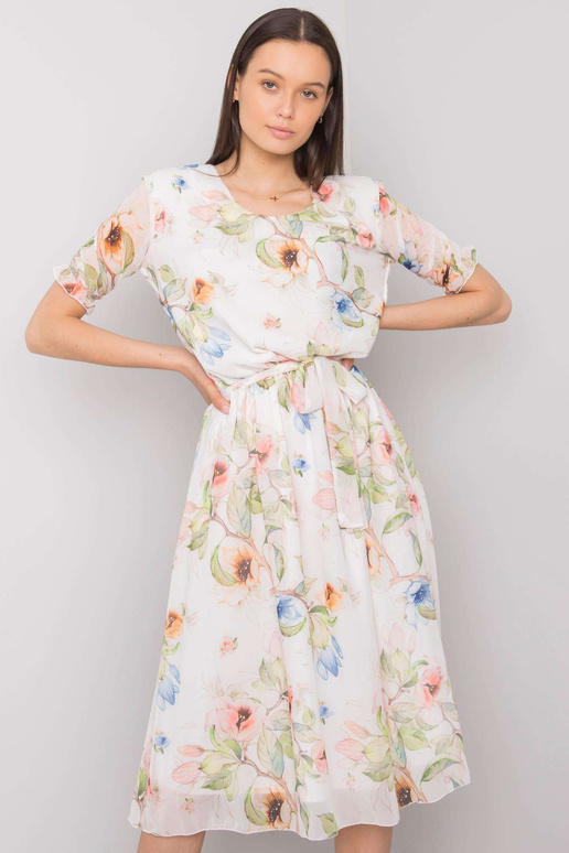 Valge lilledega kleit Maelle