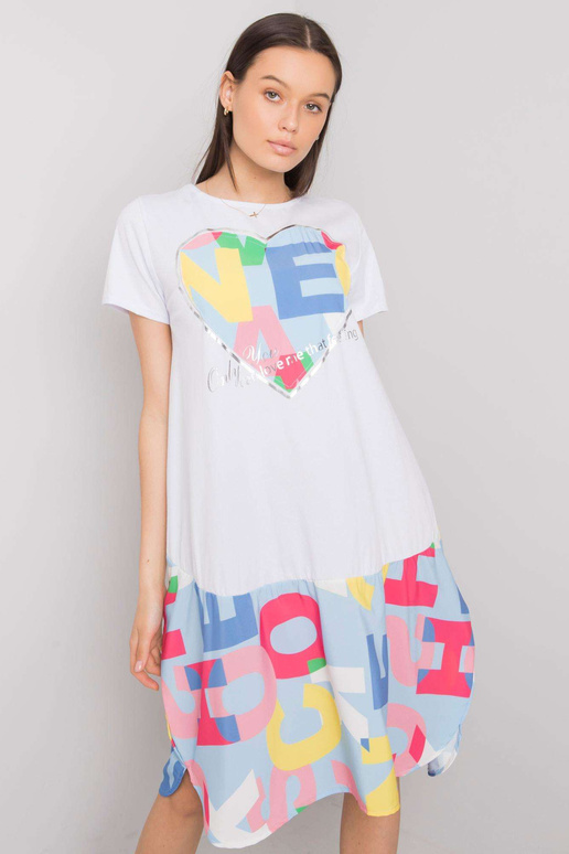 Valge ja sinine Guinevere trükistega...