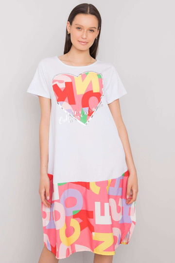 Valge ja roosa kleit...