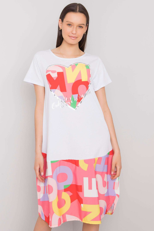 Valge ja roosa kleit Guinevere...