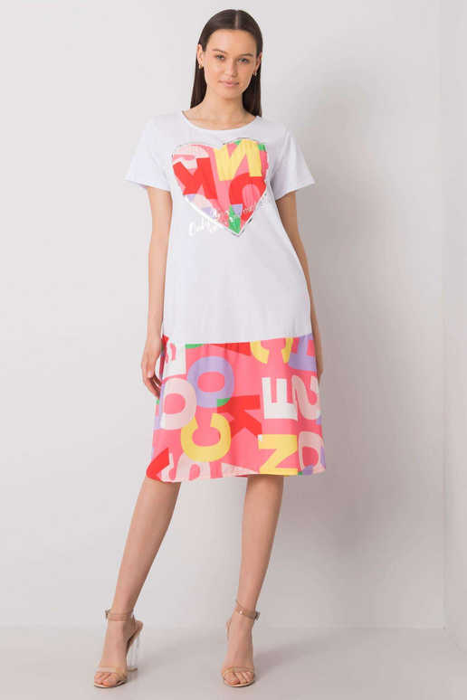 Valge ja roosa kleit Guinevere...