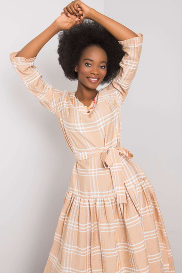 Beeži ruuduline kleit Giana