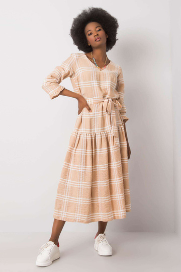 Beeži ruuduline kleit Giana 2