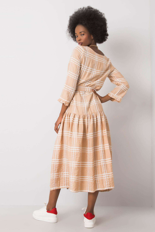 Beeži ruuduline kleit Giana