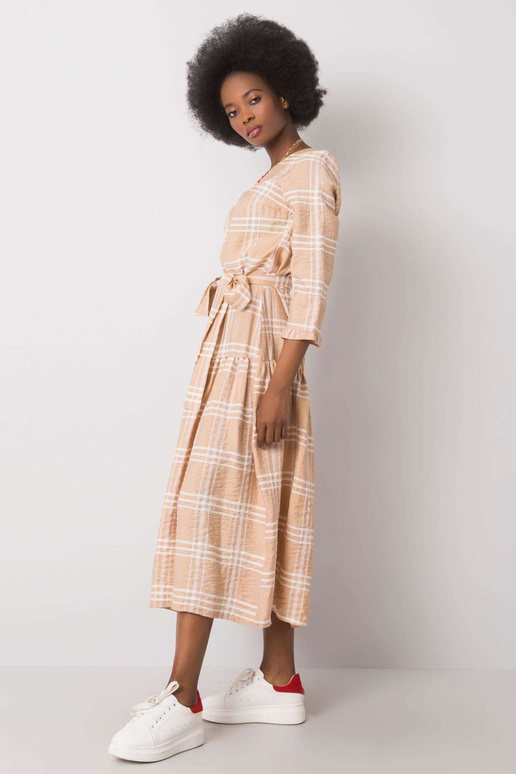 Beeži ruuduline kleit Giana