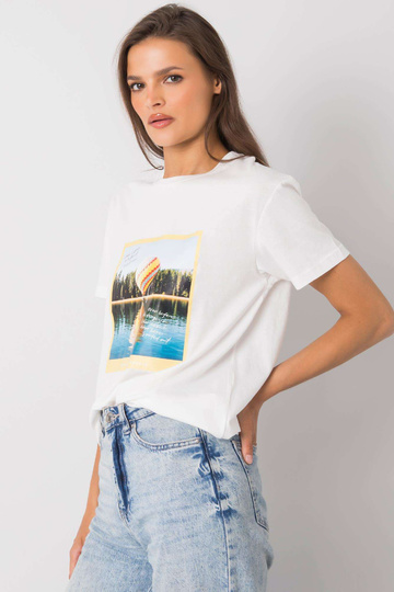 Ecru t-särk trükiga Solly 2