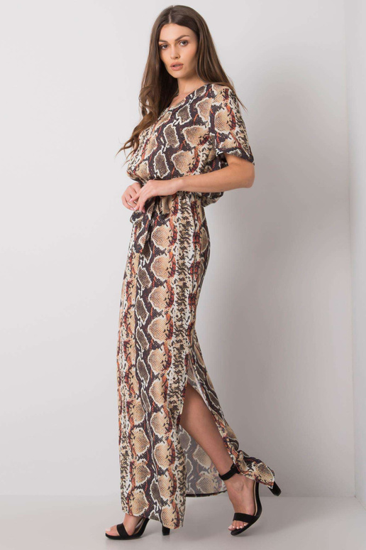 Meriemi trükistega beež kleit