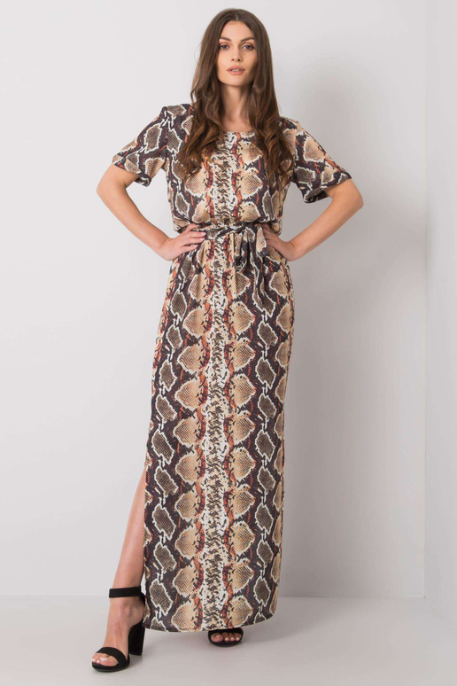 Meriemi trükistega beež kleit