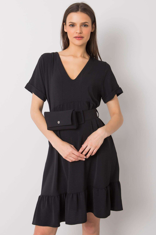 Must volangidega kleit Vianna