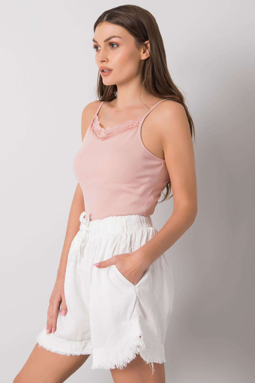 Armine Dirty Pink Ribbed Top