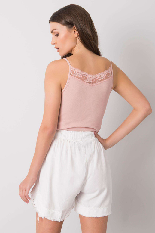 Armine Dirty Pink Ribbed Top