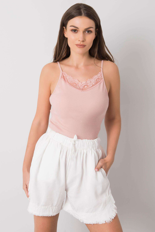 Armine Dirty Pink Ribbed Top