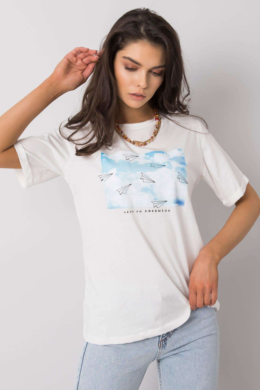 Valge Daeli trükiga t-särk Valge Daeli trükiga t-särk