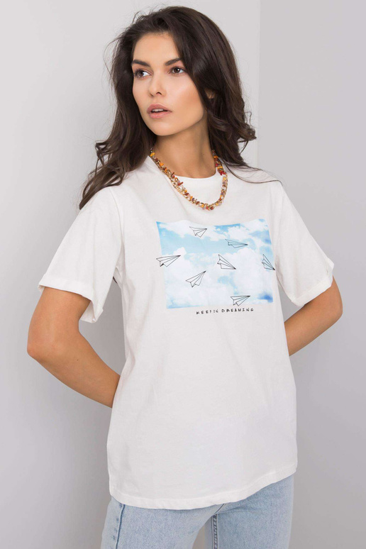 Valge Daeli trükiga t-särk Valge Daeli trükiga t-särk