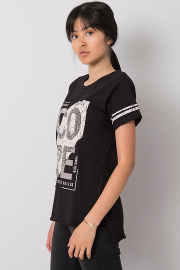 Must T-särk trükiga Amber