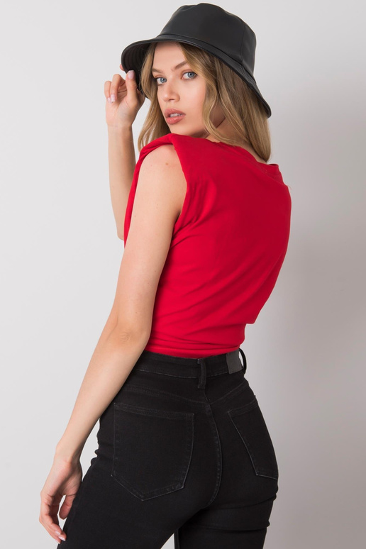 Punane lõputu puuvillane T-särk