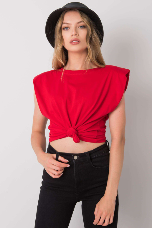 Punane lõputu puuvillane T-särk