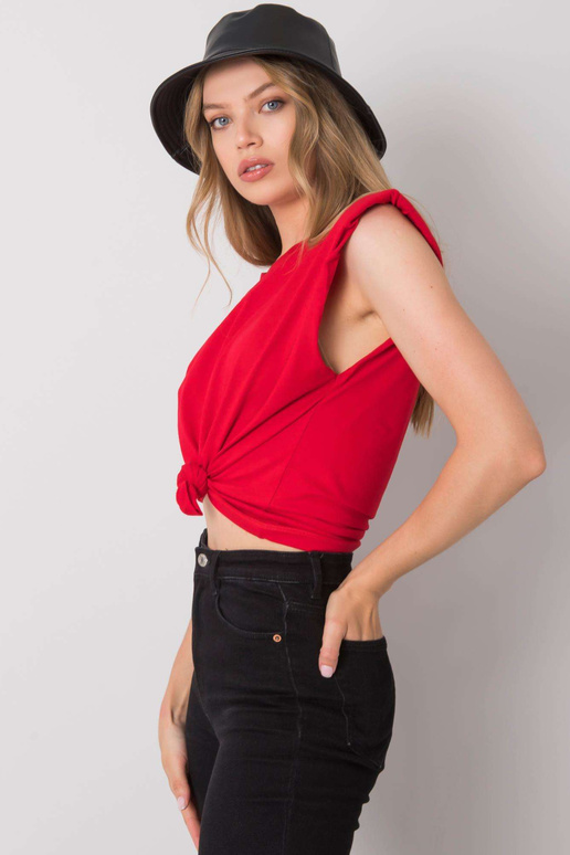 Punane lõputu puuvillane T-särk