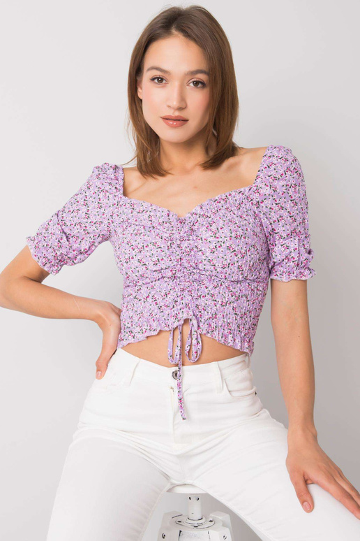 Gloire RUE PARIS mustritega lilla pluus