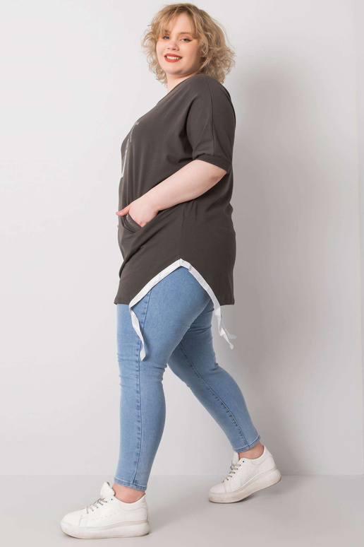 Tume khakivärvi pluus, pluss suurus...