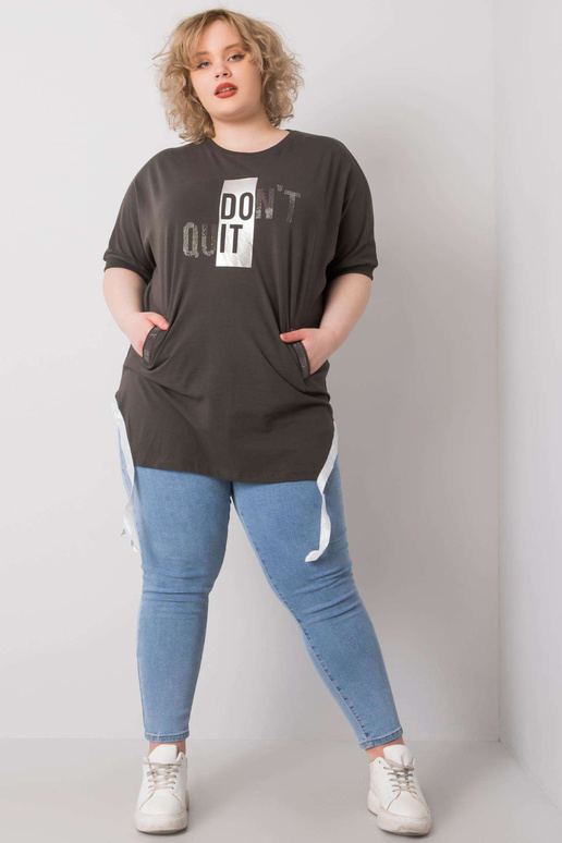 Tume khakivärvi pluus, pluss suurus...