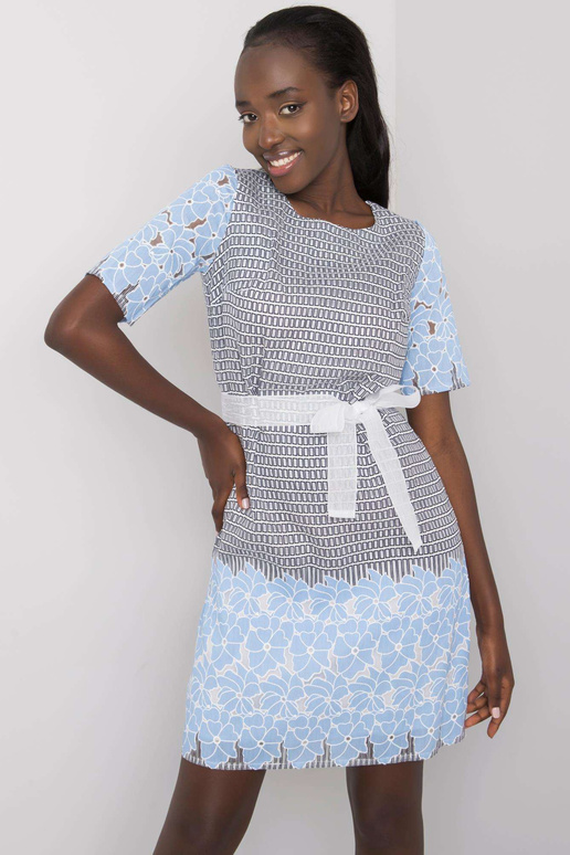 Hallikassinise mustriga kleit Katya