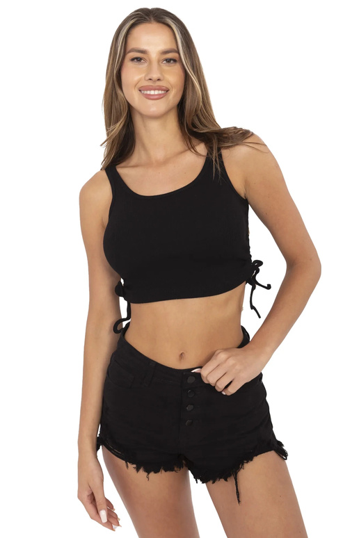 Must crop topp pükstega Loretta RUE PARIS