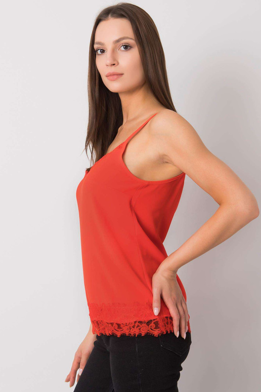 Punane Leyla Lace Naiste topp