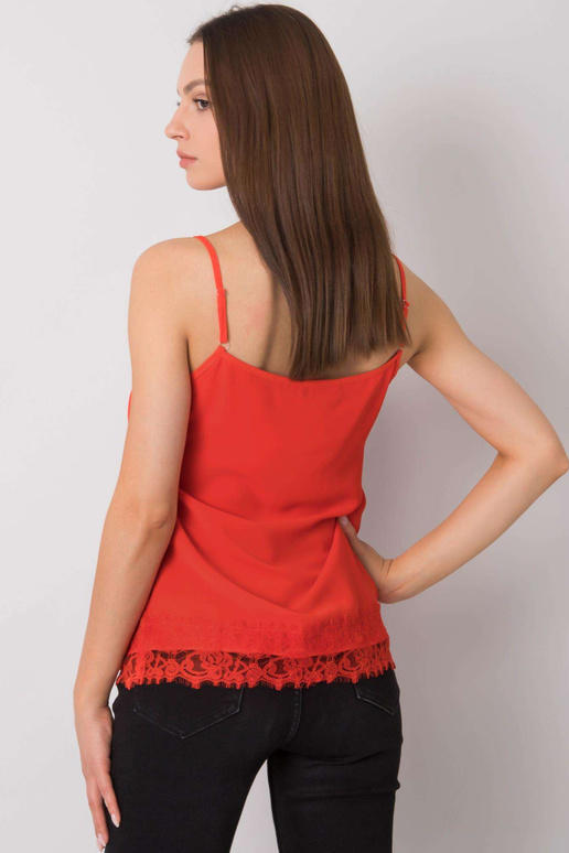 Punane Leyla Lace Naiste topp