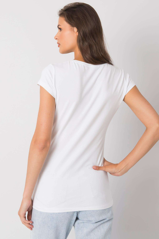 Valge T-särk Skull aplikatsiooniga