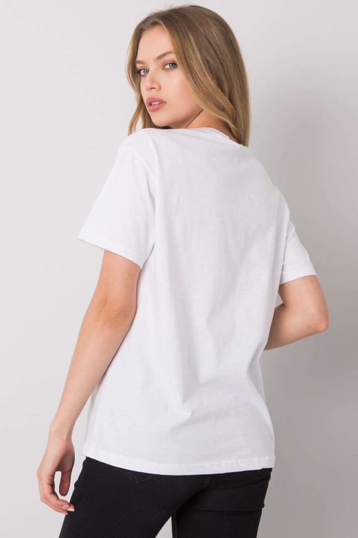 Valge Sarra trükiga T-särk