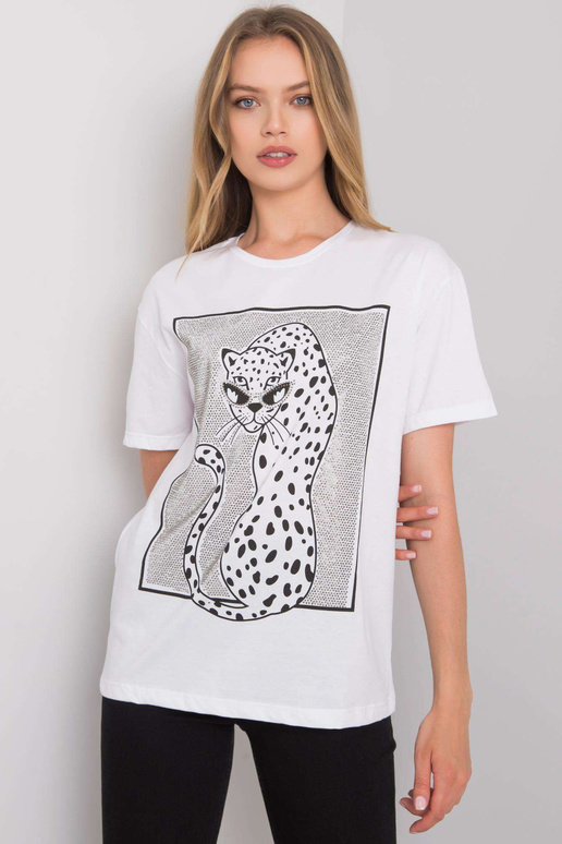 Valge Sarra trükiga T-särk