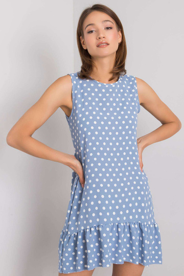 Sinine täpiline kleit...