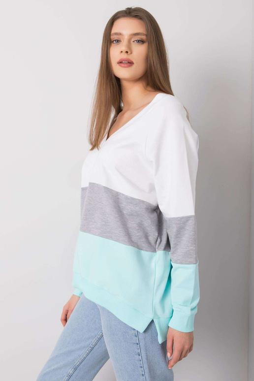 Valge ja piparmündiga dressipluus...