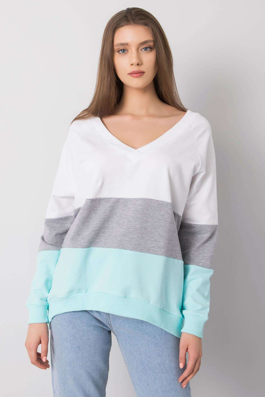 Valge ja piparmündiga dressipluus...