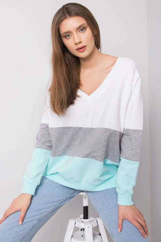 Valge ja piparmündiga dressipluus...