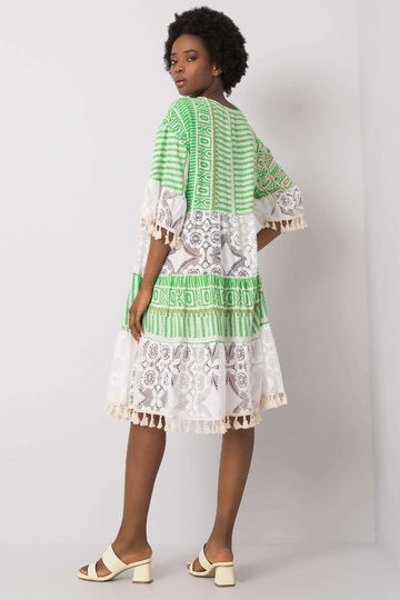 Nayeli roheline boho kleit