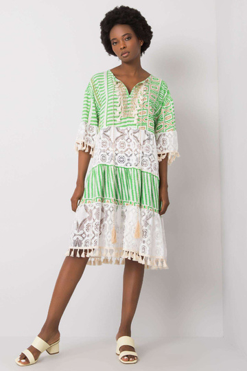 Nayeli roheline boho kleit 2