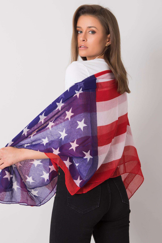 Valge-punane sall trükiga