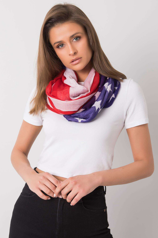 Valge-punane sall trükiga