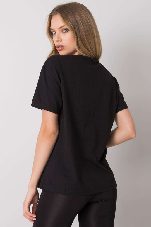 Must ingveritrükiga T-särk