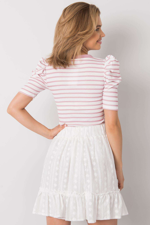 Valge ja roosa triibuline pluus Marlo